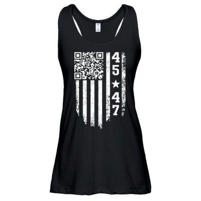Funny Qr President Trump 4547 Trump Dancing Code Ladies Essential Flowy Tank