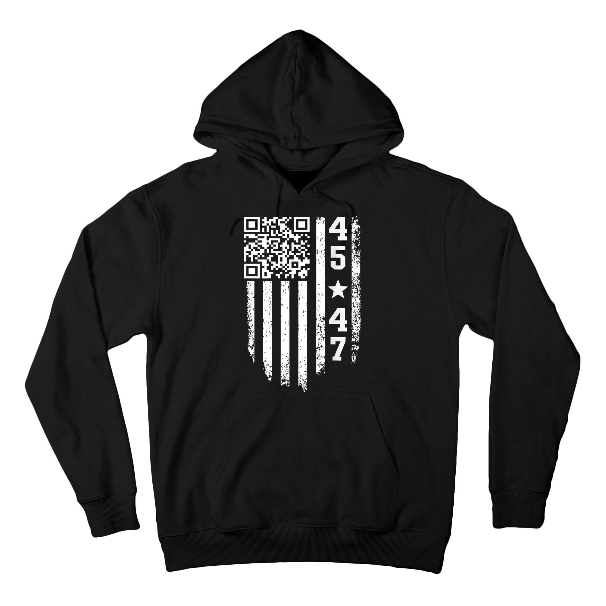 Funny Qr President Trump 4547 Trump Dancing Code Tall Hoodie