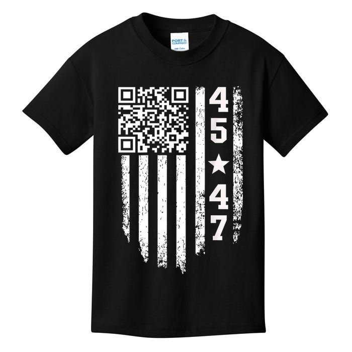Funny Qr President Trump 4547 Trump Dancing Code Kids T-Shirt
