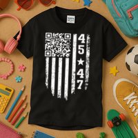 Funny Qr President Trump 4547 Trump Dancing Code Kids T-Shirt