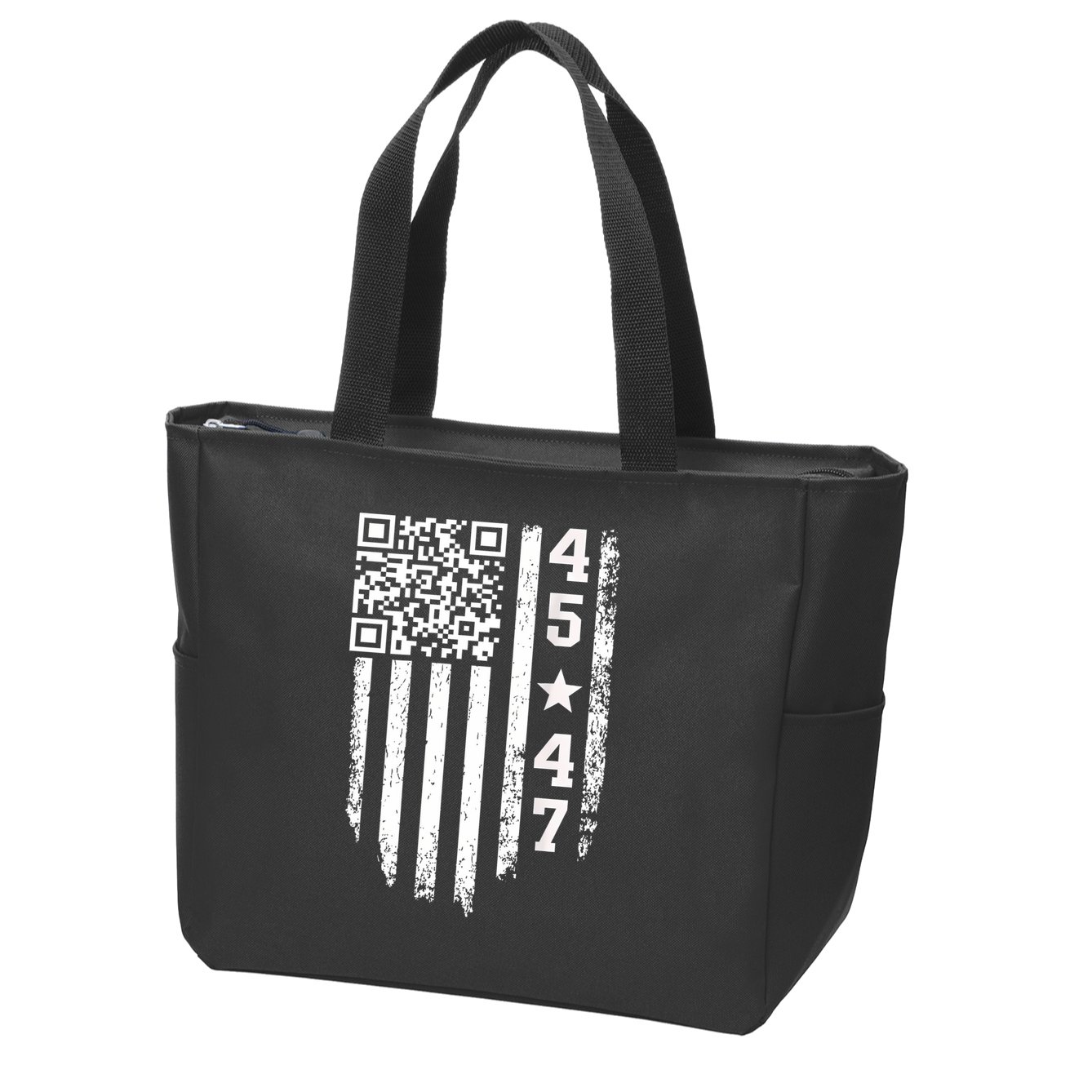 Funny Qr President Trump 4547 Trump Dancing Code Zip Tote Bag