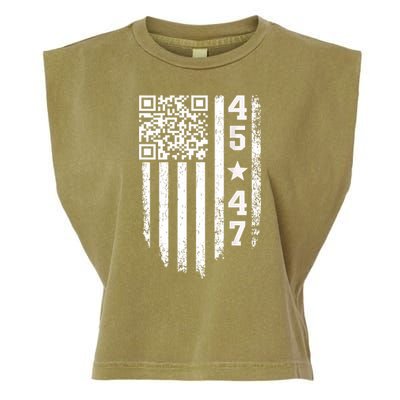 Funny Qr President Trump 4547 Trump Dancing Code Garment-Dyed Women's Muscle Tee