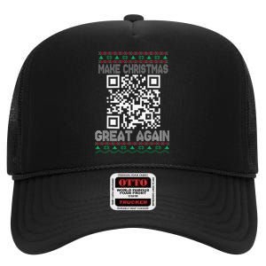 Funny Qr President Trump 4547 Dancing Dance Moves Maga High Crown Mesh Back Trucker Hat