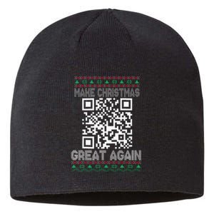 Funny Qr President Trump 4547 Dancing Dance Moves Maga Sustainable Beanie