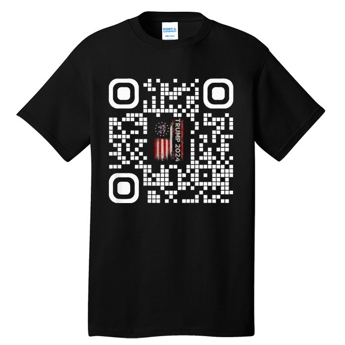 Funny Qr President Trump 4547 Trump Dancing Code Tall T-Shirt