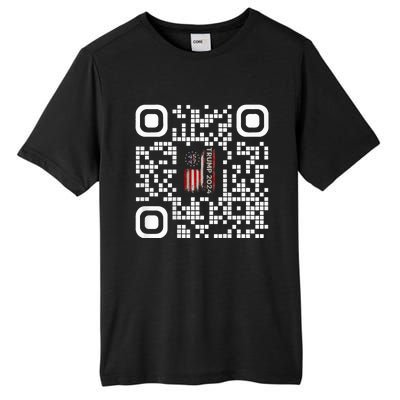 Funny Qr President Trump 4547 Trump Dancing Code Tall Fusion ChromaSoft Performance T-Shirt