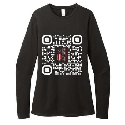 Funny Qr President Trump 4547 Trump Dancing Code Womens CVC Long Sleeve Shirt