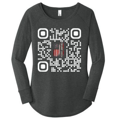 Funny Qr President Trump 4547 Trump Dancing Code Women's Perfect Tri Tunic Long Sleeve Shirt