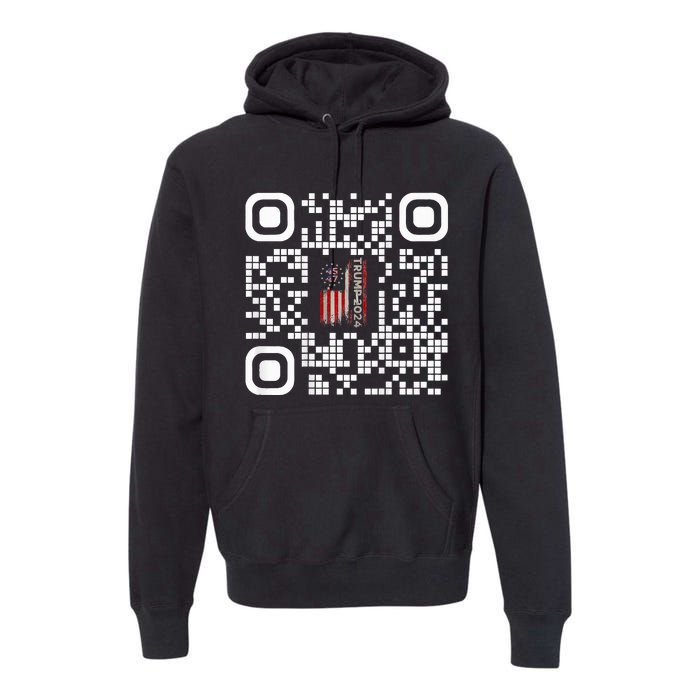 Funny Qr President Trump 4547 Trump Dancing Code Premium Hoodie