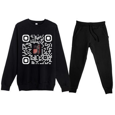 Funny Qr President Trump 4547 Trump Dancing Code Premium Crewneck Sweatsuit Set