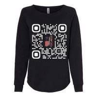 Funny Qr President Trump 4547 Trump Dancing Code Womens California Wash Sweatshirt