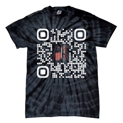 Funny Qr President Trump 4547 Trump Dancing Code Tie-Dye T-Shirt