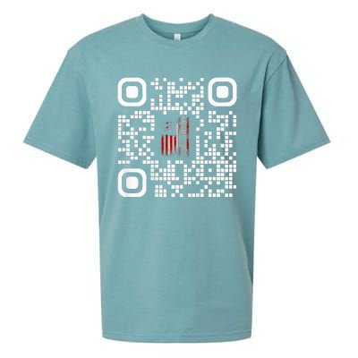 Funny Qr President Trump 4547 Trump Dancing Code Sueded Cloud Jersey T-Shirt