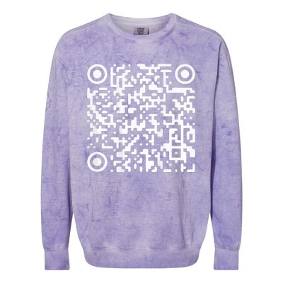 Funny Qr President Trump Dance Code Trump 4547 Colorblast Crewneck Sweatshirt