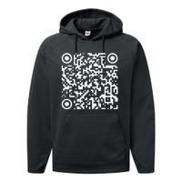 Funny Qr President Trump Dance Code Trump 4547 Performance Fleece Hoodie