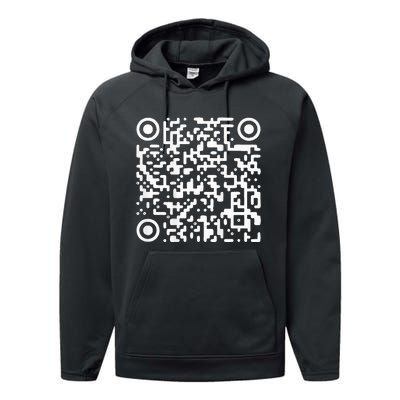 Funny Qr President Trump Dance Code Trump 4547 Performance Fleece Hoodie