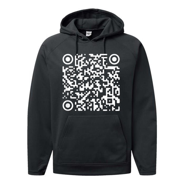 Funny Qr President Trump Dance Code Trump 4547 Performance Fleece Hoodie