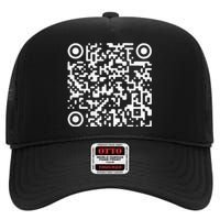 Funny Qr President Trump Dance Code Trump 4547 High Crown Mesh Back Trucker Hat