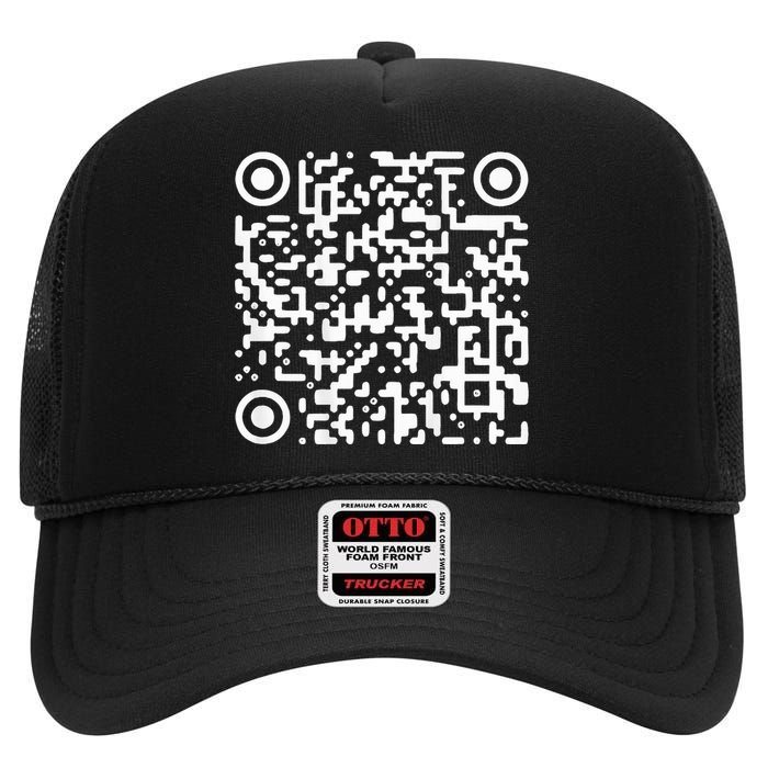 Funny Qr President Trump Dance Code Trump 4547 High Crown Mesh Back Trucker Hat