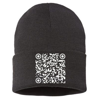 Funny Qr President Trump Dance Code Trump 4547 Sustainable Knit Beanie