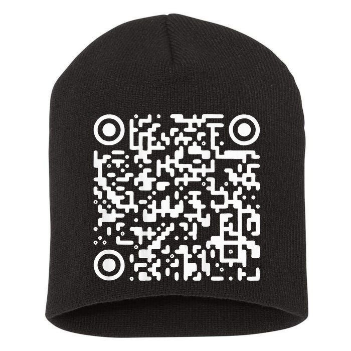 Funny Qr President Trump Dance Code Trump 4547 Short Acrylic Beanie