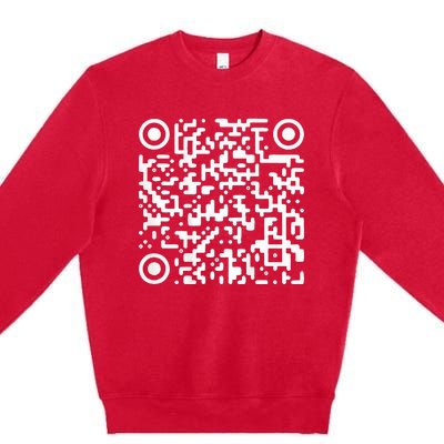 Funny Qr President Trump Dance Code Trump 4547 Premium Crewneck Sweatshirt