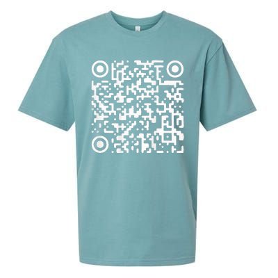 Funny Qr President Trump Dance Code Trump 4547 Sueded Cloud Jersey T-Shirt