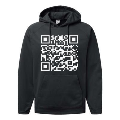 Funny Qr President Trump 4547 Trump Dancing Code Performance Fleece Hoodie