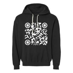 Funny Qr President Trump Dance Code Garment-Dyed Fleece Hoodie