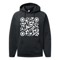 Funny Qr President Trump Dance Code Performance Fleece Hoodie