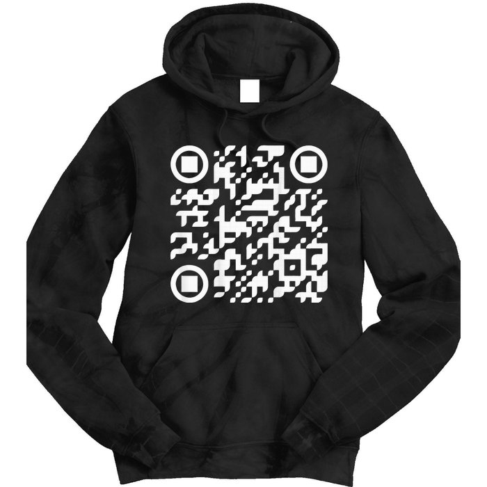 Funny Qr President Trump Dance Code Tie Dye Hoodie