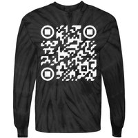 Funny Qr President Trump Dance Code Tie-Dye Long Sleeve Shirt