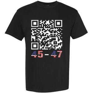 Funny Qr President Trump 45 47 Trump Dancing Code Maga Garment-Dyed Heavyweight T-Shirt