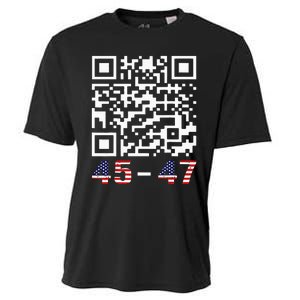 Funny Qr President Trump 45 47 Trump Dancing Code Maga Cooling Performance Crew T-Shirt