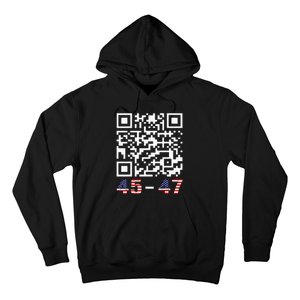 Funny Qr President Trump 45 47 Trump Dancing Code Maga Hoodie