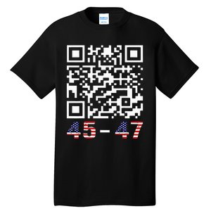 Funny Qr President Trump 45 47 Trump Dancing Code Maga Tall T-Shirt