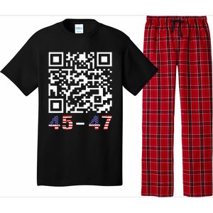 Funny Qr President Trump 45 47 Trump Dancing Code Maga Pajama Set