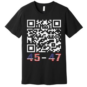 Funny Qr President Trump 45 47 Trump Dancing Code Maga Premium T-Shirt