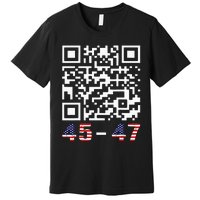 Funny Qr President Trump 45 47 Trump Dancing Code Maga Premium T-Shirt