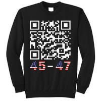 Funny Qr President Trump 45 47 Trump Dancing Code Maga Tall Sweatshirt