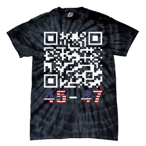 Funny Qr President Trump 45 47 Trump Dancing Code Maga Tie-Dye T-Shirt