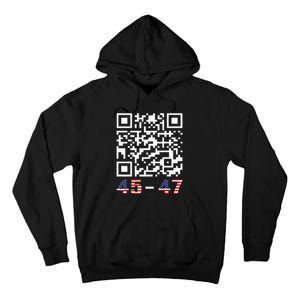 Funny Qr President Trump 45 47 Trump Dancing Code Maga Tall Hoodie