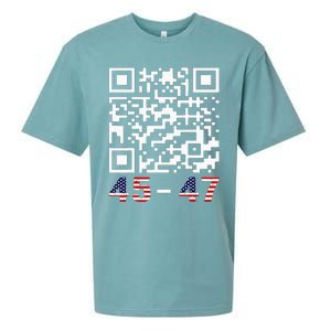 Funny Qr President Trump 45 47 Trump Dancing Code Maga Sueded Cloud Jersey T-Shirt