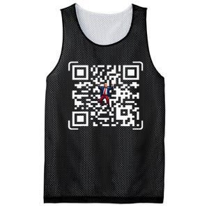 Funny Qr President Trump 4547 Trump Dancing Code Mesh Reversible Basketball Jersey Tank