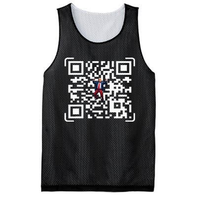 Funny Qr President Trump 4547 Trump Dancing Code Mesh Reversible Basketball Jersey Tank