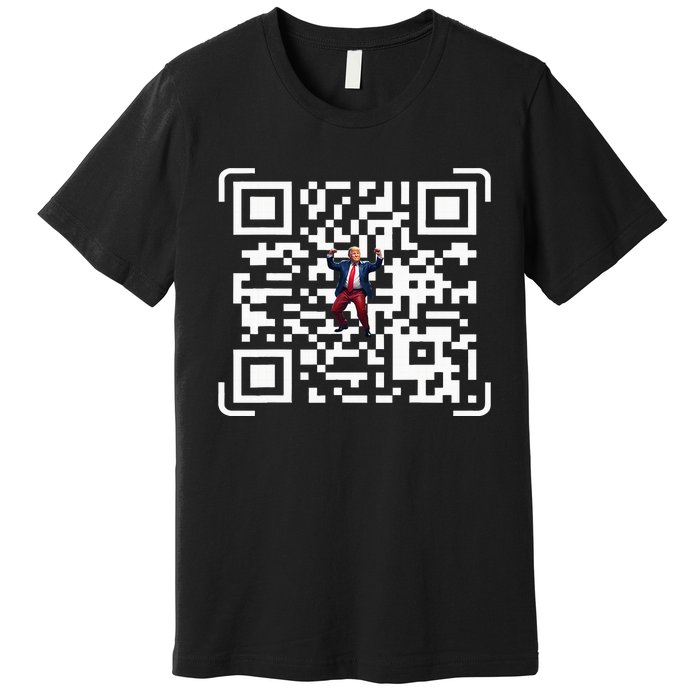 Funny Qr President Trump 4547 Trump Dancing Code Premium T-Shirt