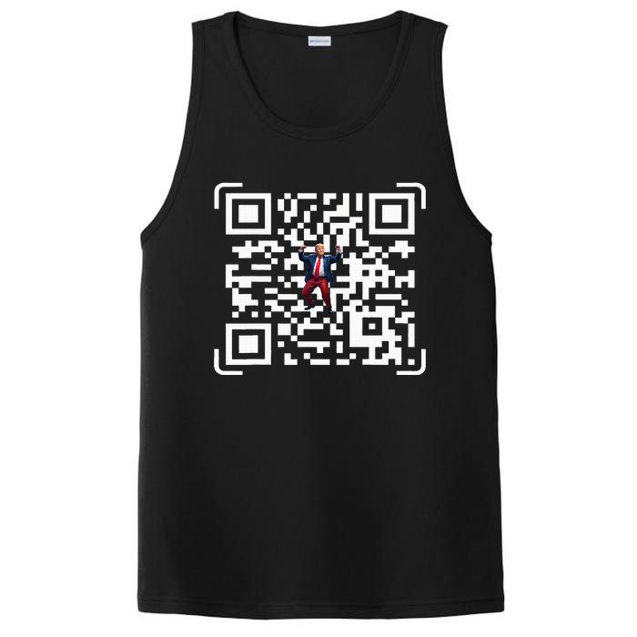 Funny Qr President Trump 4547 Trump Dancing Code PosiCharge Competitor Tank