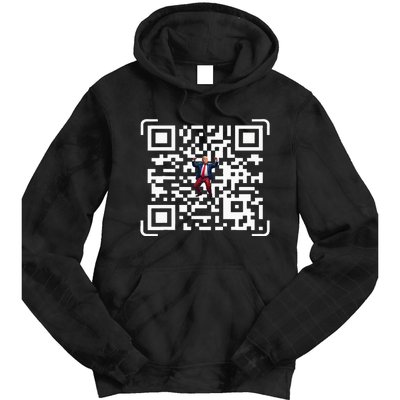 Funny Qr President Trump 4547 Trump Dancing Code Tie Dye Hoodie