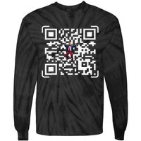 Funny Qr President Trump 4547 Trump Dancing Code Tie-Dye Long Sleeve Shirt