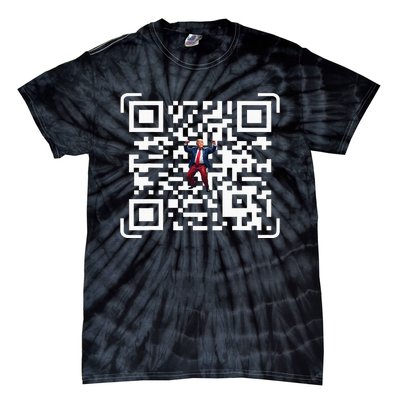 Funny Qr President Trump 4547 Trump Dancing Code Tie-Dye T-Shirt